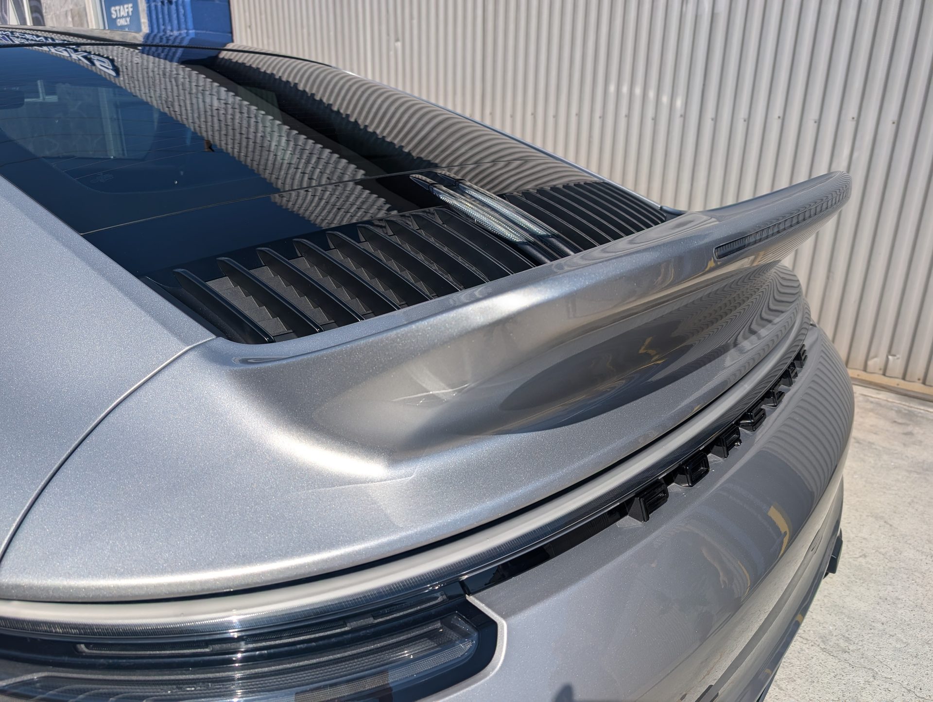 Porsche 992 with Sixth Carbon Sport Classic-style dry carbon fiber ducktail spoiler — gallery photo 5